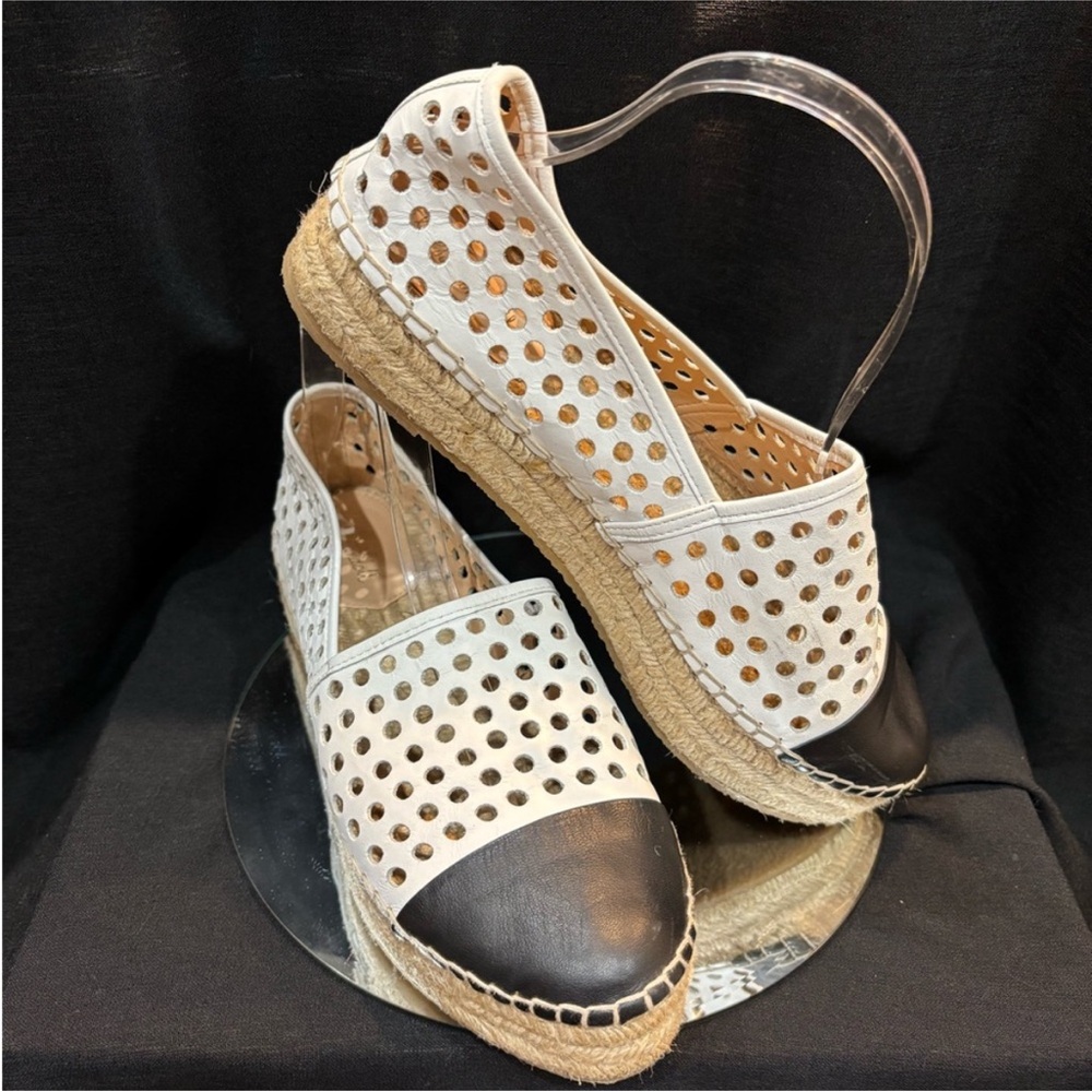 EUC LOEFFLER RANDALL 10 Women’s  Perforated Espadrille Slip-On - Picture 5 of 10